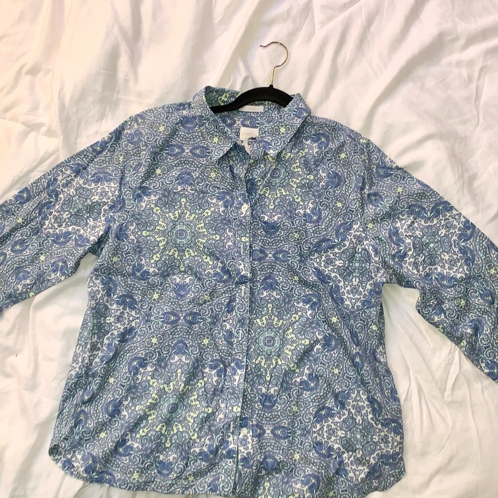 Vintage Chico’s size 3 button up blouse